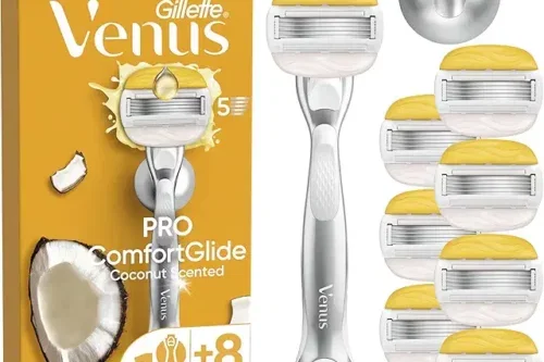 GILLETTE VENUS COMFORTGLIDE COCONUT PLUS OLAY WOMEN’S RAZOR- 8 BLADES, 5 BLADES FOR A SMOOTH-AUTO WIN 18/07