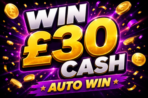 WIN £30 CASH-AUTO WIN 01/08