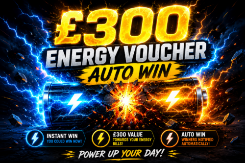 £300 ENERGY VOUCHER- AUTO WIN 31/07