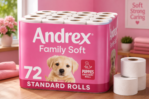 ANDREX FAMILY SOFT TOILET TISSUE 72 TOILET ROLLS-AUTO WIN 20/07