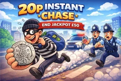 20P INSTANT CHASE- END JACKPOT £50-AUTO WIN 09/07