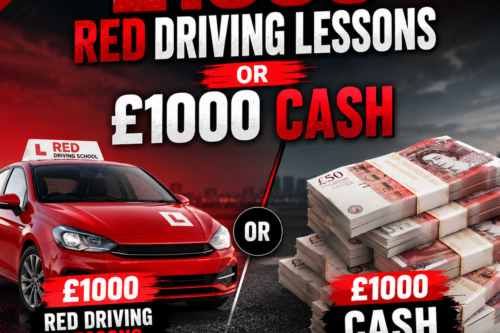 £1000 RED DRIVING LESSONS Or £1000 CASH!- 10P - AUTO WIN 17/07