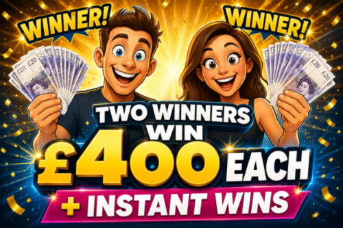 TWO WINNERS WIN £400 EACH + INSTANT WINS- AUTO WIN 07/08