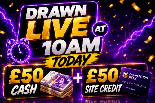 DRAWN LIVE AT 10AM TODAY £50 Cash and £50 site credit 17/07