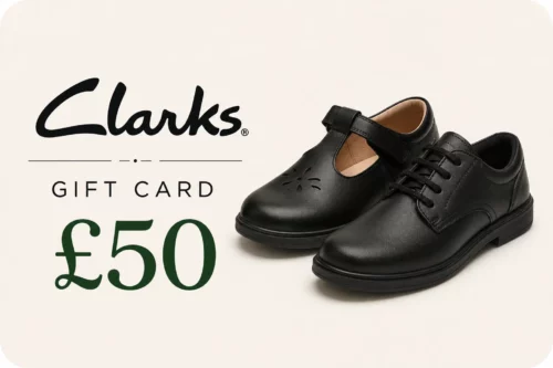 £50 CLARKS GIFT CARD-AUTO WIN 12/08