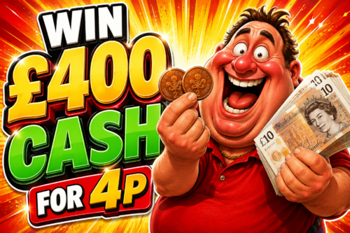 WIN £400 CASH FOR 4P -AUTO WIN 14/08