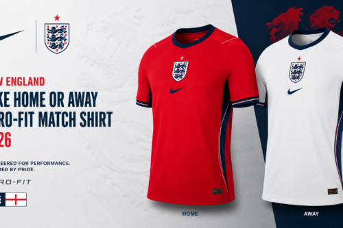 NEW England Nike Home OR Away Aero-FIT Match Shirt 2026-AUTO WIN 07/07