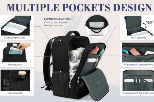 Yankony  Cabin Bag 40x30x20, Underseat Travel Backpack Cabin Size Carry on Hand Luggage Bag for Airplanes, Multiple Pockets Comfort Rucksack for Men and Women Visit the Yankony Store AUTO-WIN 23/07