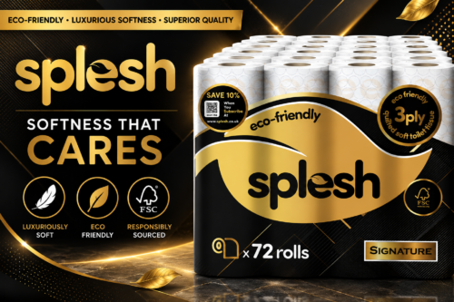 Splesh by Cusheen 3-ply Toilet Roll - Signature Scented (72 Rolls) Bulk Buy, Quilted Toilet Rolls, Soft and Strong Toilet Tissue and Loo Rolls -AUTO WIN 04/08