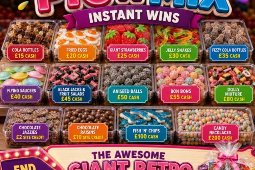 PIC N MIX INSTANT WIN - MAIN JACKPOT THE AWESOME GIANT RETRO SWEET HAMPER - AUTO WIN 18/07