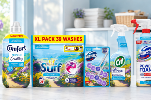 FABFINDS COTSWOLDS BLOOM 5-PIECE HOME CLEANING BUNDLE | SURF 3-IN-1 LAUNDRY CAPSULES DOMESTOS POWER FOAM CIF CLEANBOOST SPRAY COMFORT FABRIC CONDITIONER DOMESTOS RIM BLOCK AUTO-WIN 22/07