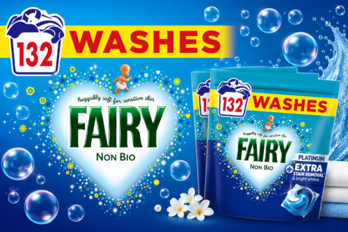 Fairy Non Bio Platinum Washing Pods Extra Stain Removal (44ctx3) 132ct AUTO-WIN 27/07