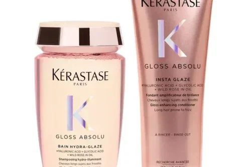 KÉRASTASE GLOSS ABSOLU SHAMPOO AND CONDITIONER DUO, WITH GLYCOLIC ACID, HYALURONIC ACID AND WILD ROSE-AUTO WIN-18/07