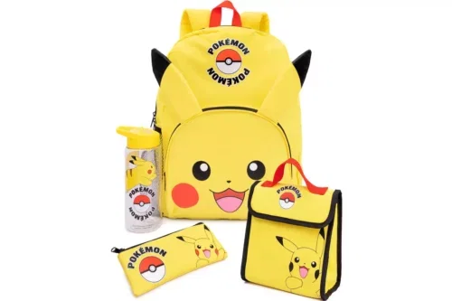 Pokemon Pikachu Kids Boys 4 Piece Backpack Set - Yellow-AUTO WIN 10/08