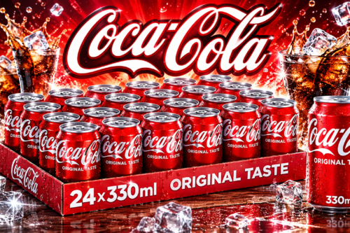 2XCOCA-COLA ORIGINAL TASTE 24 X 330ML CANS-AUTO WIN 22/08