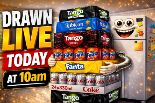 DAILY YOU PICK YOUR FIZZY DRINK 2X 24 X 330 ML DRAWN LIVE TODAY AT 10am