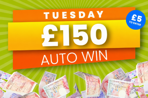 WIN £150 CASH LOW ODDS –AUTO WIN 18/08