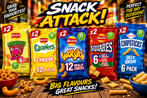 SNACK ATTACK 84 packs of crisps AUTO-WIN 05/08