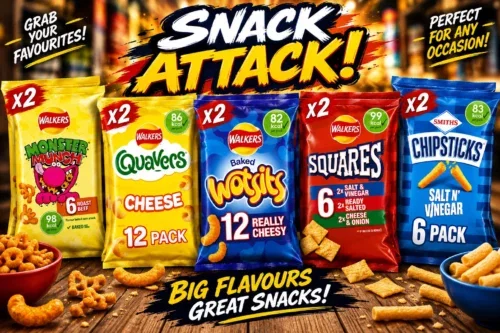 SNACK ATTACK 84 PACKS OF CRISPS AUTO-WIN 09/08