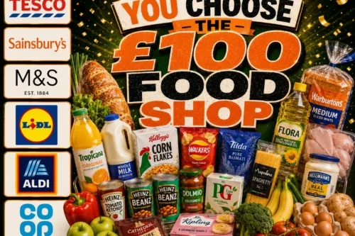 YOU CHOOSE THE £100 FOOD SHOP AUTO-WIN 25/08