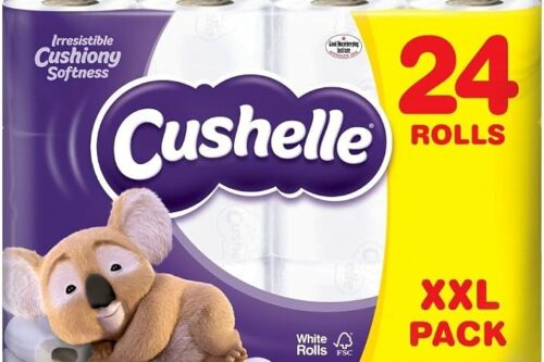 Cushelle Toilet Tissue White - 180 Sheets per Roll (24) - Pack of 2-AUTO WIN 29/08