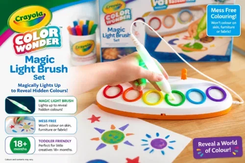CRAYOLA COLOUR WONDER MAGIC LIGHT BRUSH SET-AUTO WIN 22/08