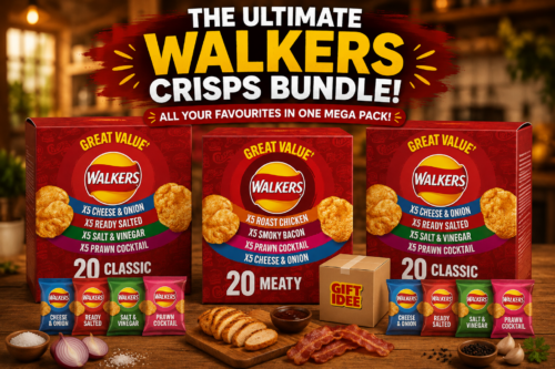 Walkers Crisps Variety Family Pack Multipack Bundle Classic Box x2 20 x 25g & x1 Meaty Box 20 x 25g - 40 Bags in Total