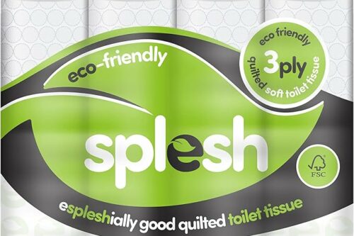 Splesh by Cusheen Toilet Roll 72 Rolls - Aloe Vera Scent Bulk Family Pack | Soft 3 Ply Quilted Bathroom Tissue Loo Rolls | Eco-Friendly, Sustainable Toilet Paper AUTO-WIN 22/08