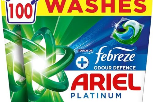 FOX GIVEAWAY - Ariel Platinum PODS®, Washing Liquid Laundry Detergent Capsules 100 Washes, +Touch of Febreze Odour Defence, Remove Even 7-Day Sweat Odours-AUTO WIN