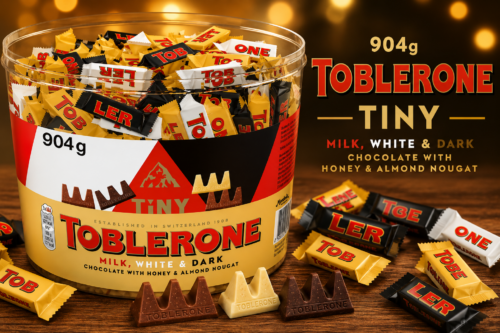Toblerone Extra Large Tub, Assorted Milk, White & Dark Chocolate, 904 g AUTO-WIN