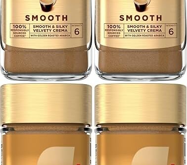 NESCAFÉ Gold Blend Smooth Premium Instant Coffee, Silky Smooth Light Roasted Arabica and Robusta Coffee, 190g (Pack of 4)-AUTO WIN 29/08
