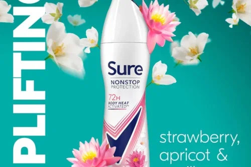 SURE NONSTOP PROTECTION BRIGHT BOUQUET ANTI-PERSPIRANT A STRAWBERRY & VANILLA SCENT FOR 72 HOUR 6X 250 ML-AUTO WIN 22/08