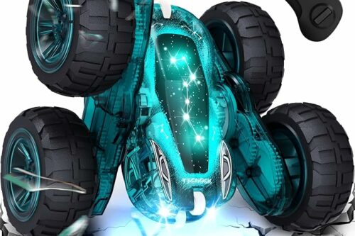 Tecnock 2026 Remote Control Cars with 2.4 Ghz Remote Control 360°Flip Stunts RC Car Monster Truck with Colorful Light for 3-12 Years Outdoor Toy Gift for Kids-AUTO WIN 01/09