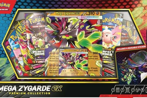 Pokémon TCG: Mega Zygarde ex Premium Collection (1 Promo Card, 1 Oversize Lenticular Card, 1 Tech Sticker, 8 Boosters)-AUTO WIN 20/08