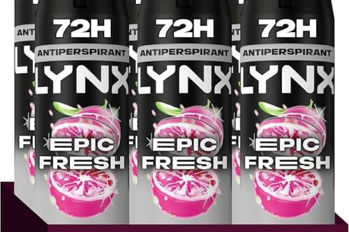 LYNX EPIC FRESH ANTI-PERSPIRANT GRAPEFRUIT & TROPICAL PINEAPPLE SCENT FOR 72 HOURS PROTECTION 6X 150 ML-AUTO WIN 08/08