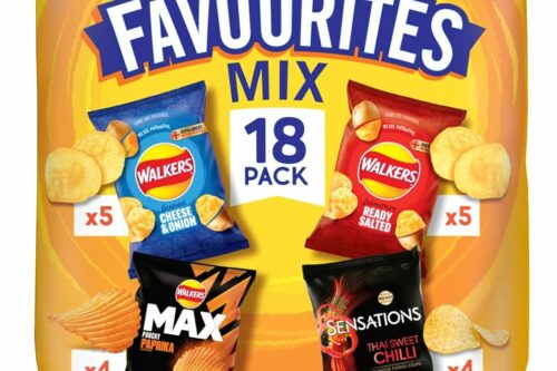 4x Walkers Favourites Mix Multipack Snacks Crisps 18x4 Pack AUTO-WIN 17/08