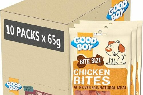 Good Boy - Bitesize Chicken Bites - Made with Over 50% Natural Meat - Low Fat Dog Treats - Case of 10-AUTO WIN 28/08