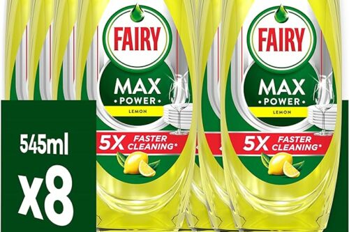 3 WINNERS- Fairy Max Power Washing up Liquid Lemon 8x545 ML-AUTO WIN 16/08