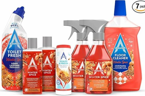 2 WINNERS - FabFinds Christmas Cleaning Bundle Winter Spice Cleaning Bundle Vegan Cruelty-Free – 7 Piece Set Disinfectant Carpet Freshener Floor & Toilet Cleaner-AUTO WIN