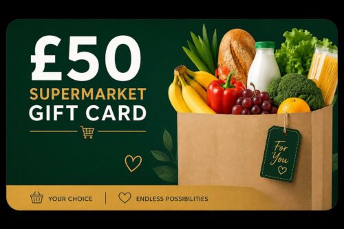 Winner can Pick a £50 Supermarket Gift Card -AUTO WIN 26/08