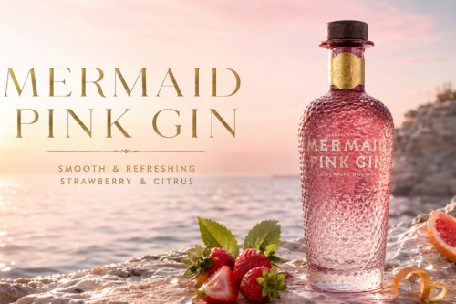Mermaid Pink Gin - Smooth & Refreshing with Strawberry & Citrus-AUTO WIN 01/09