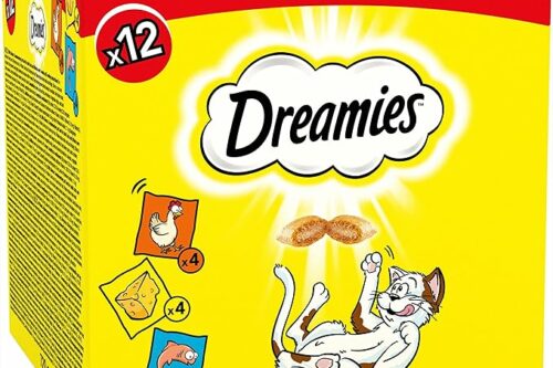 DREAMIES – CAT TREATS – 12 X 60G – MULTIPACK BISCUITS – VARIETY SNACK BOX – 12 POUCHES-AUTO WIN 19/08