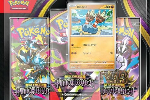 2 X Pokémon TCG: Mega Evolution—Pitch Black Triple Pack (1 Foil Promo Card & 3 Booster Packs)-AUTO WIN 02/08