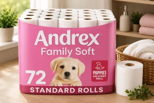 ANDREX FAMILY SOFT TOILET ROLL – 72 TOILET ROLLS-AUTO WIN 05/08