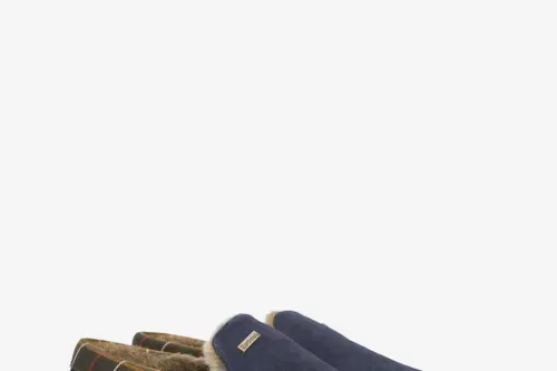 Barbour Blue Monty Moccasin Slippers-AUTO WIN 14/08