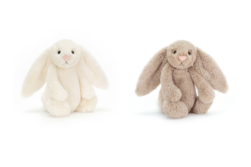 JELLYCAT Bashful Cream Bunny and Bashful Beige Bunny AUTO-WIN 30/08