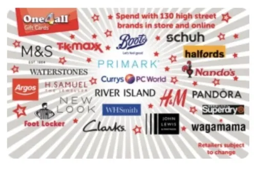 £50 ONE 4 ALL GIFT CARD- 01/09
