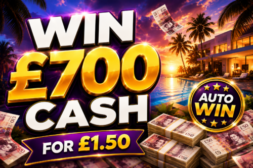 WIN £700 CASH FOR £1.50-AUTO WIN