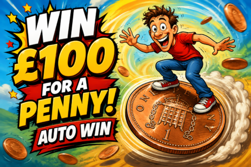 WIN £100 FOR A PENNY! AUTO WIN 20/08