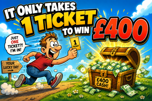 It Only Takes 1 Ticket To Win £400 AUTO-WIN 03/09